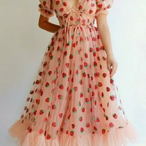 Pink Strawberry Dress